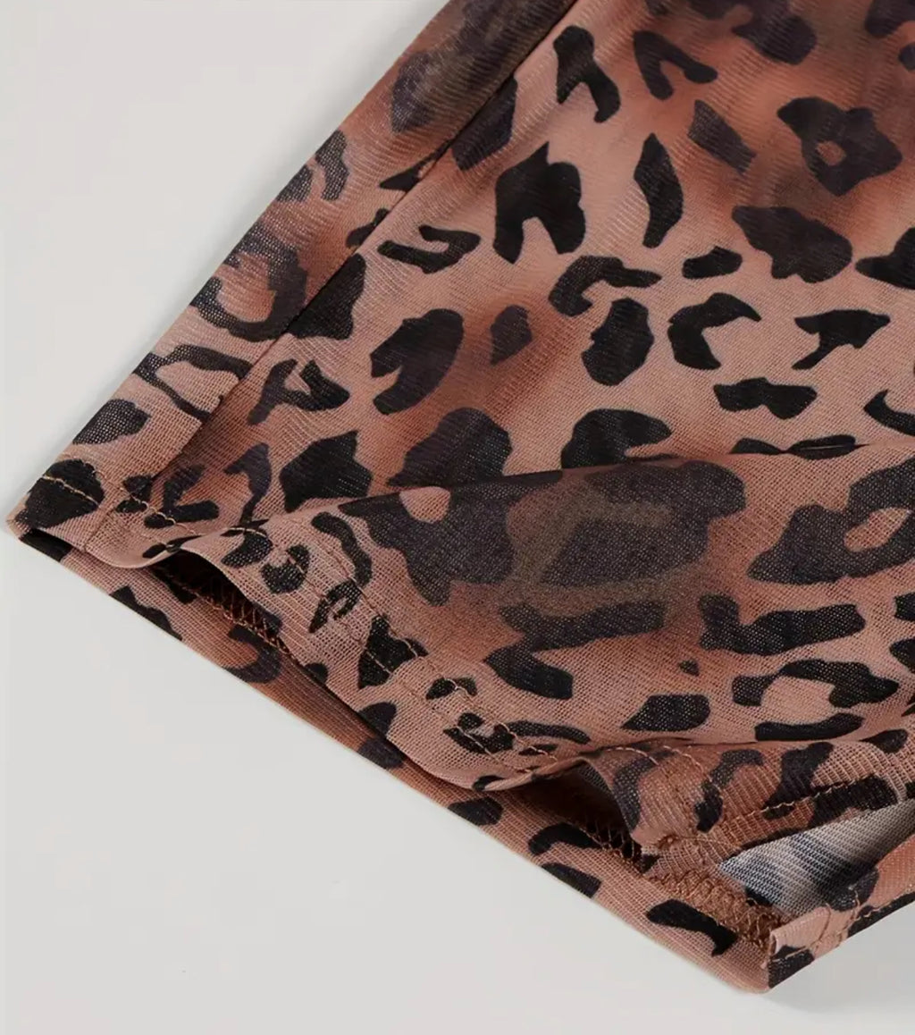 Leopard See Through Shorts