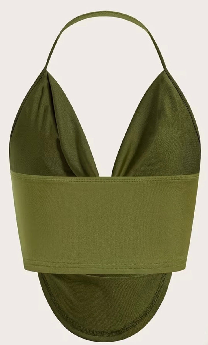 Cowl Neck Top, Green