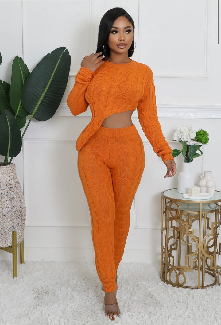 Vibrant Sweater Pants Set