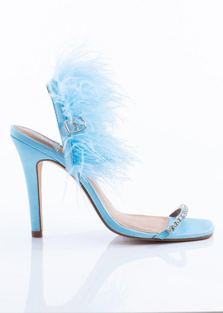 Blue Feather Heel