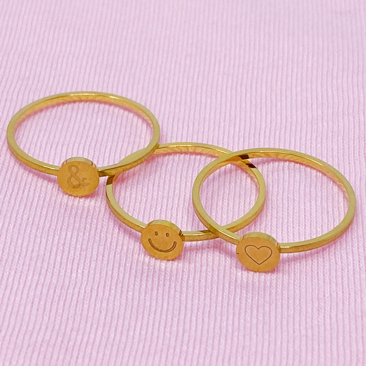 Tiny Disc Stackable Ring