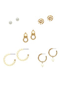 Classic Pearl Earrings Set Of 5
