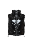 Shiny Bubble Vest, Black