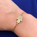 Serenity Hamsa Hand Slide Bracelet