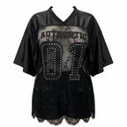 Rhinestone V-Neck Tshirt Dress