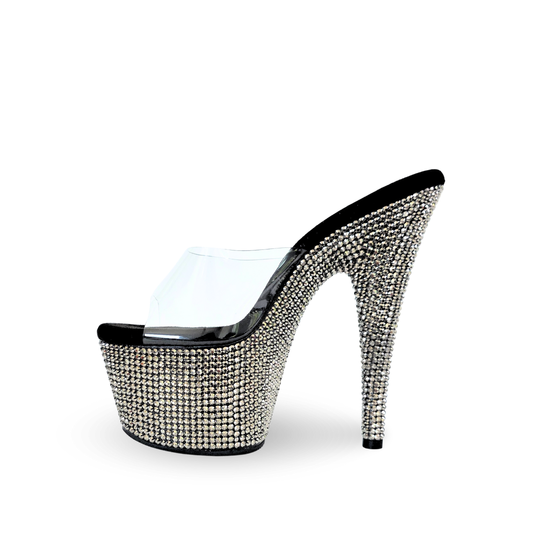 IDOL Bling Platform Stilettos, Black