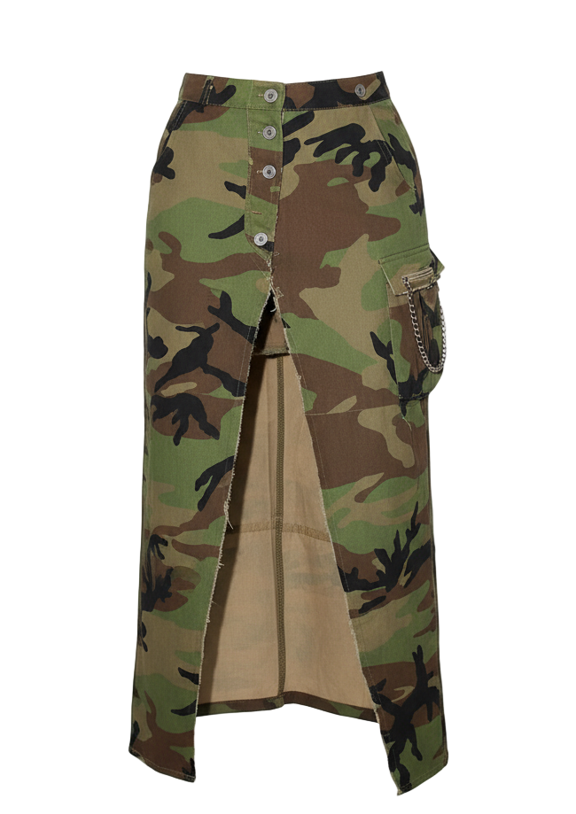 Split Camo Skirt