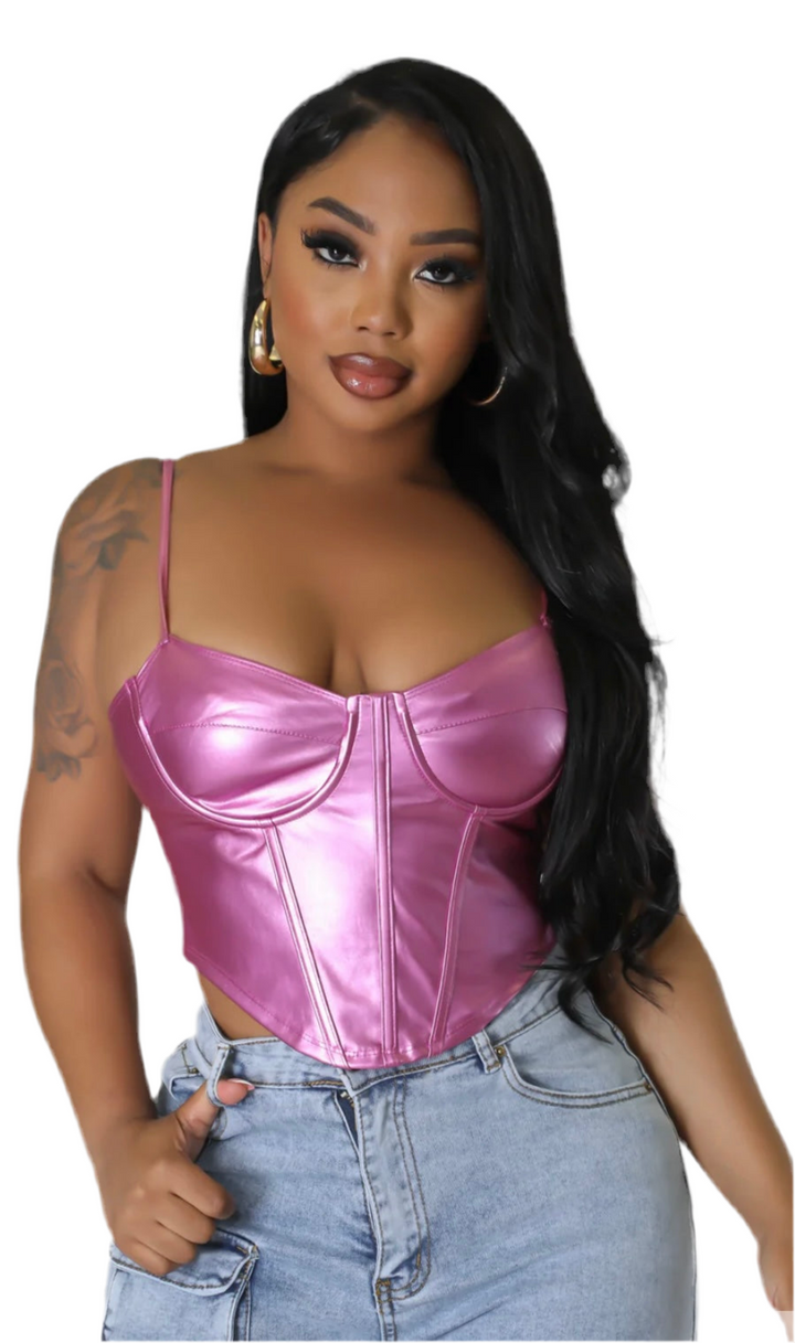 Metallic Corset Top