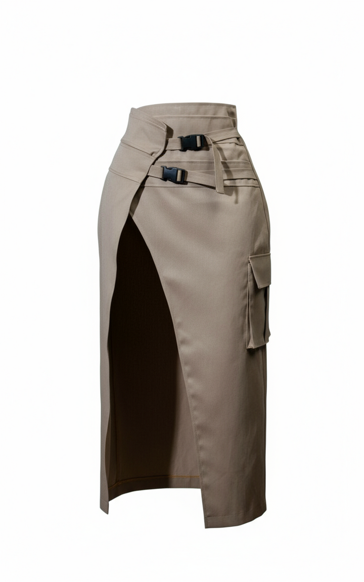 Khaki Maxi Skirt