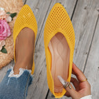 Women's Pointed Toe Flyknit Slip-On Loafers