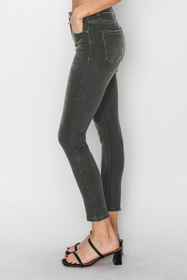 High Rise Ankle Skinny Jeans