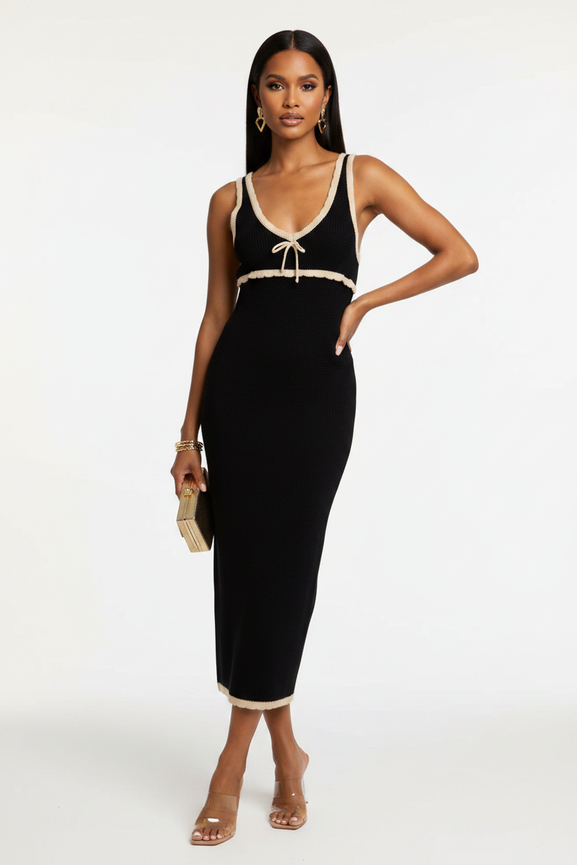 Knit Sweater Maxi Sleeveless Bodycon Resort Dress