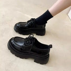 Chunky Sole Leather Loafers