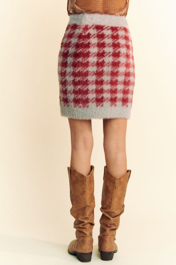 Scoop Neck Skirt Sweater Set