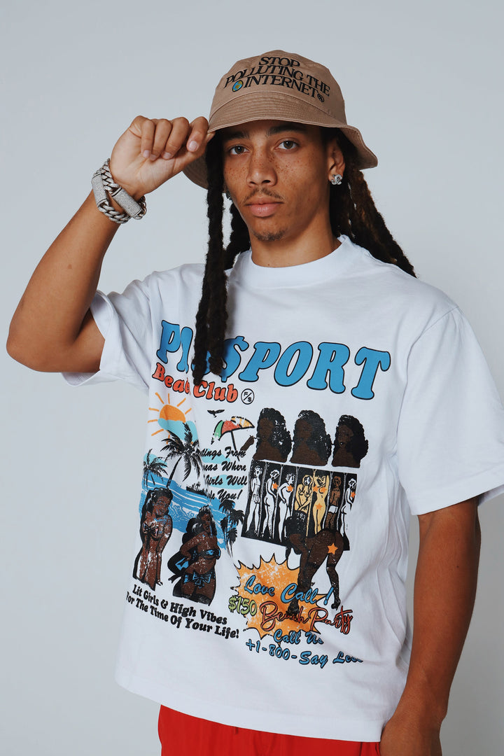 Stop Polluting The Internet: Bucket Hat (Cream)