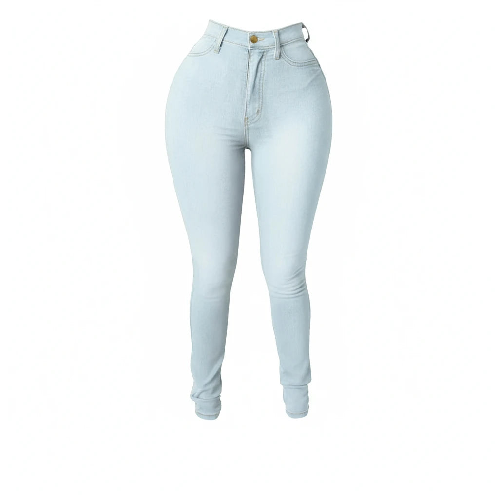 High Waist Light Blue Jeans
