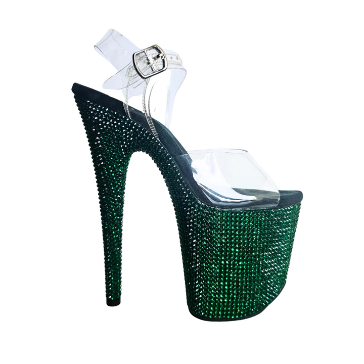 IDOL Bling Playtform Stilettos, Emerald
