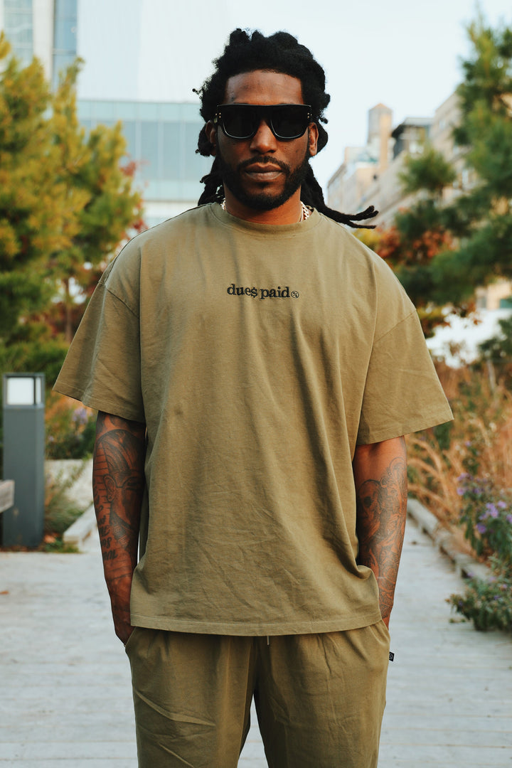 Dues Paid (Military Green - Oversize Shirt)