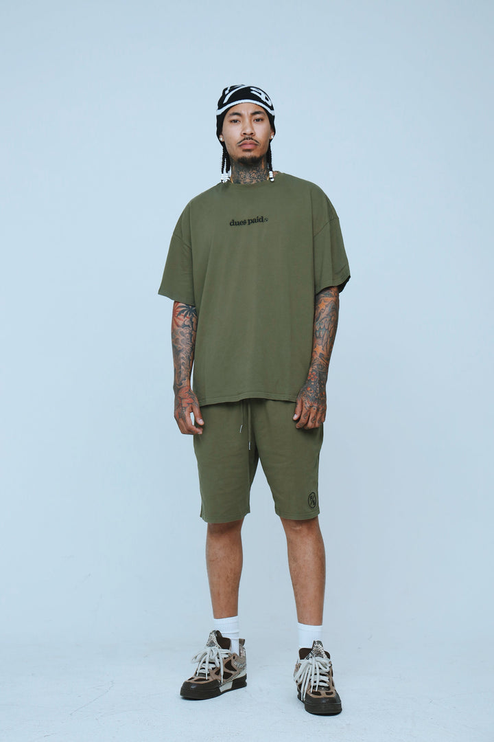 Dues Paid (Military Green - Oversize Shirt)