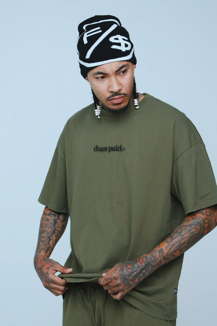 Dues Paid (Military Green - Oversize Shirt)