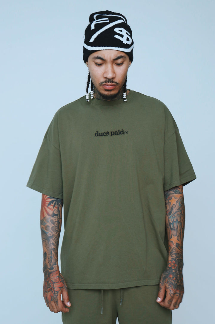 Dues Paid (Military Green - Oversize Shirt)