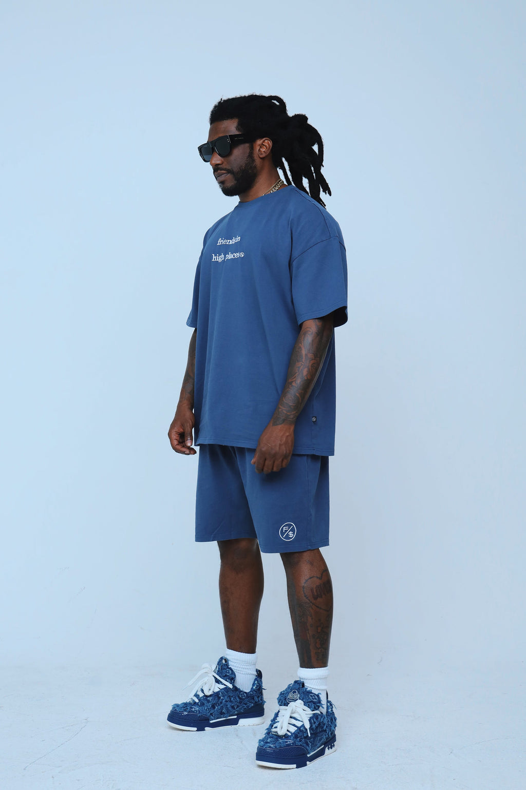 Friends In High Places (Navy - Oversize Shirt)