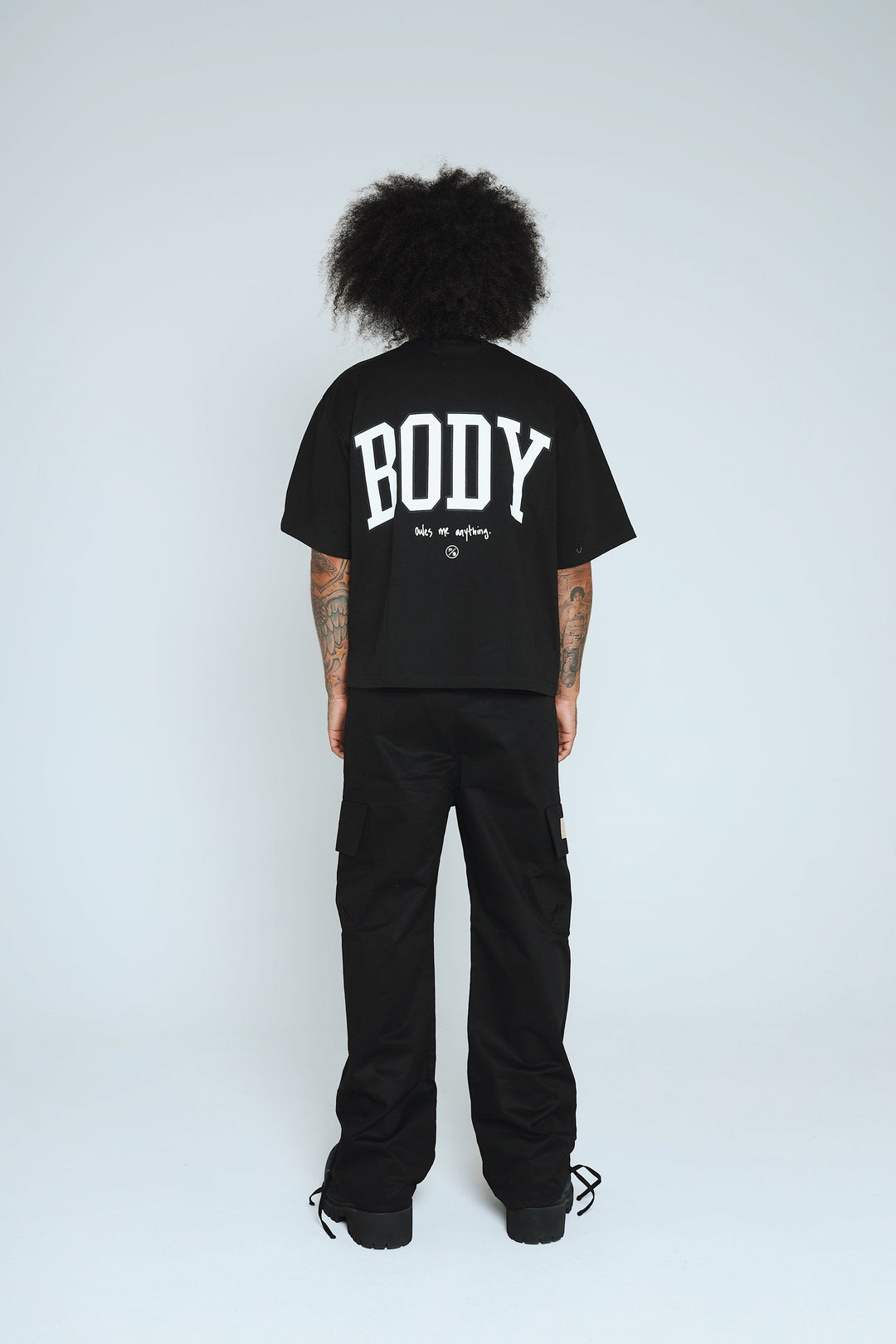 Nobody Owes Me (Black - Oversize Crop)