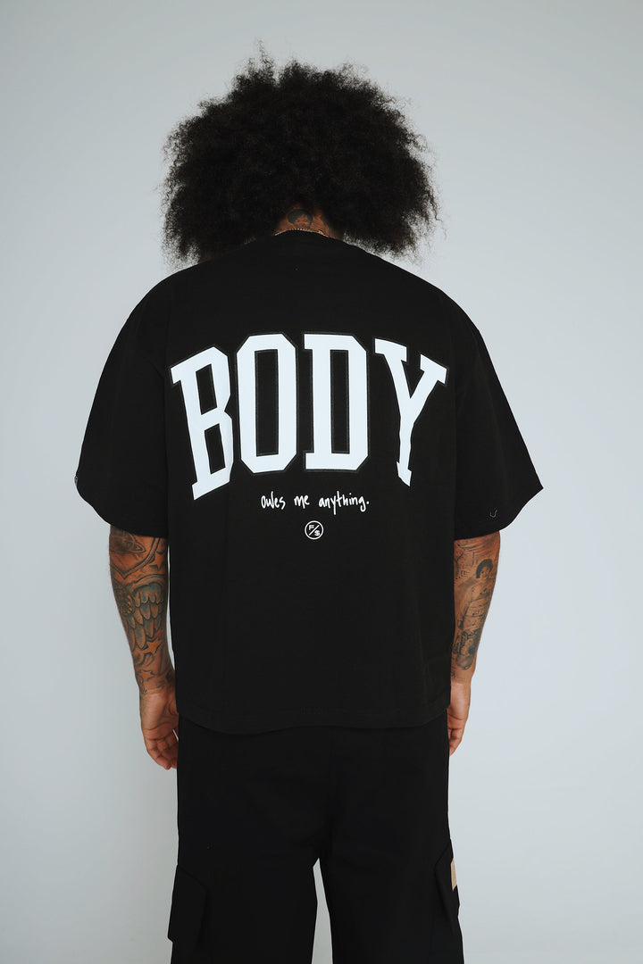 Nobody Owes Me (Black - Oversize Crop)