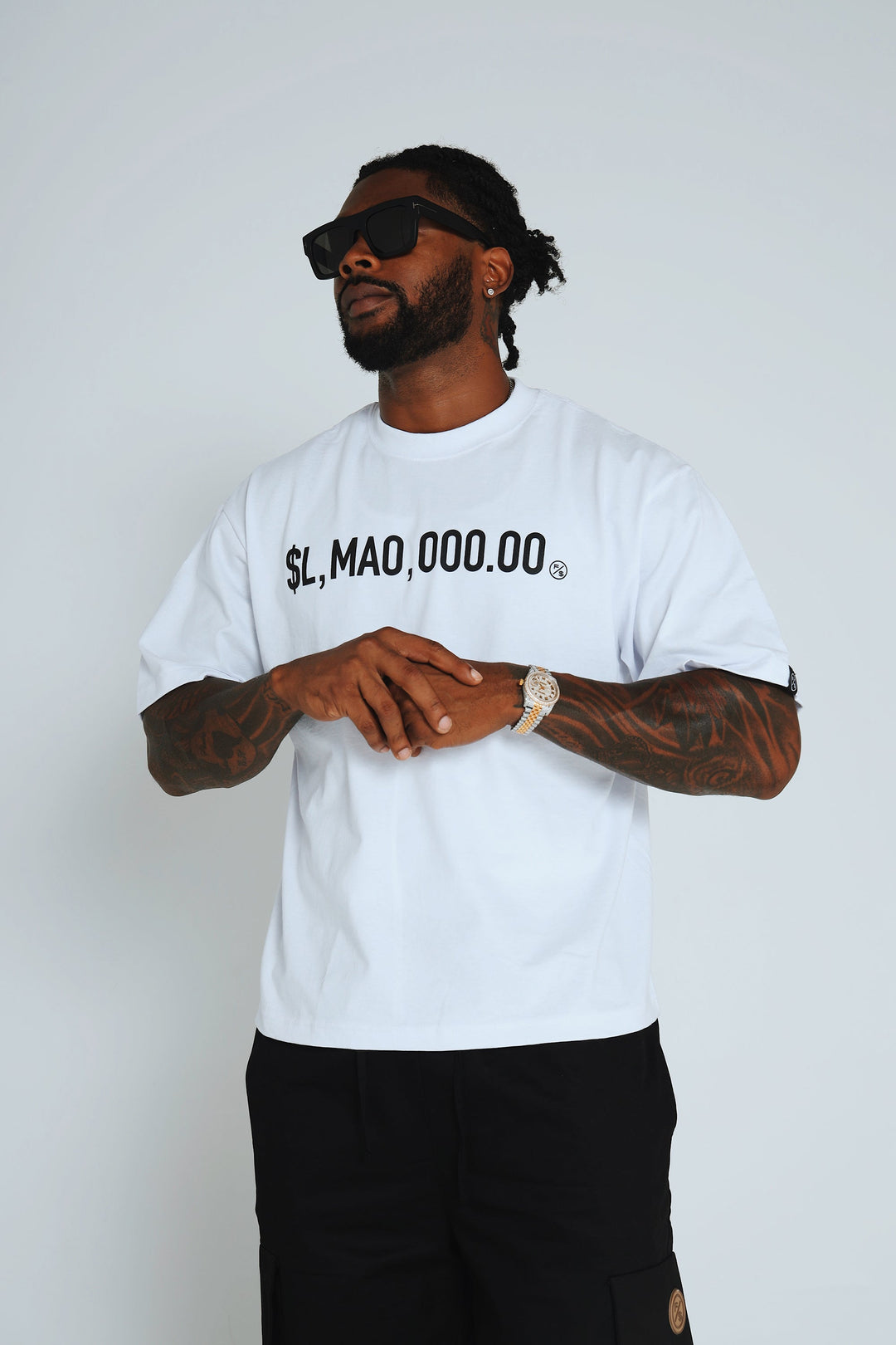 LMAO (White - Oversize Crop)