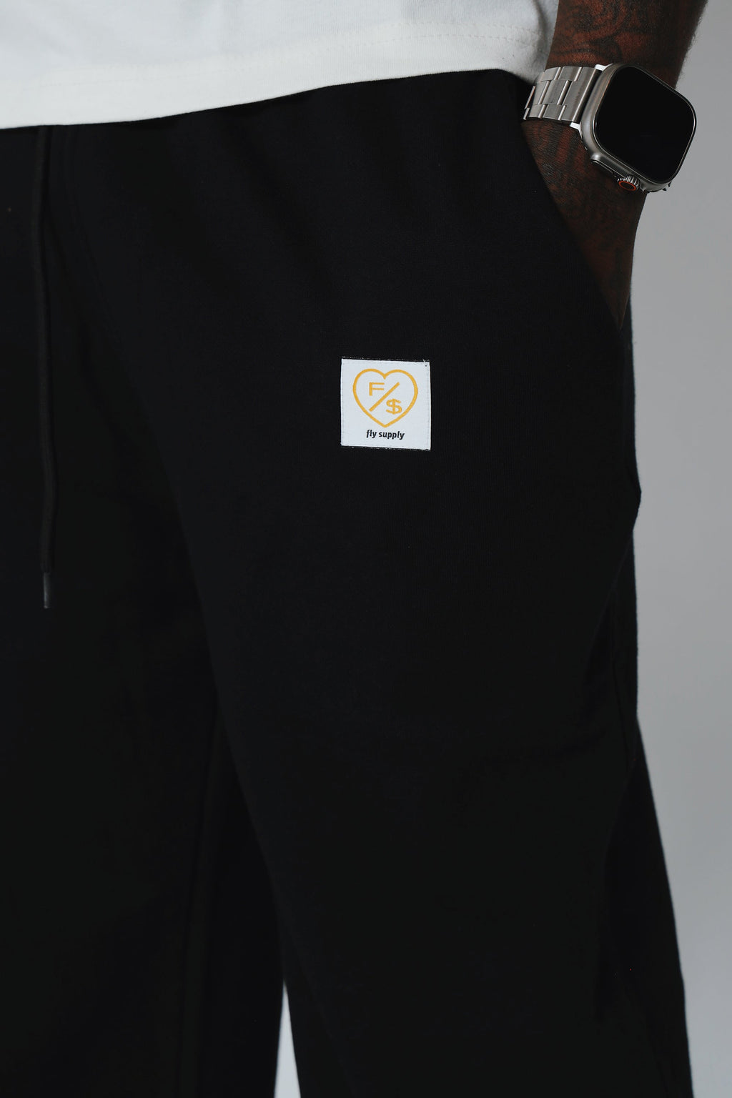 F/$ Patchwork Sweats (Black)