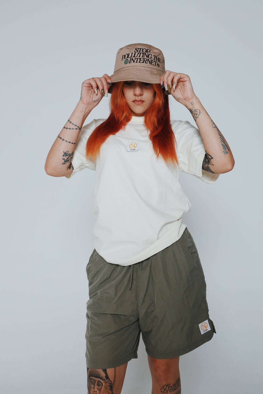 Patch Work Tee (Off White - Oversize)