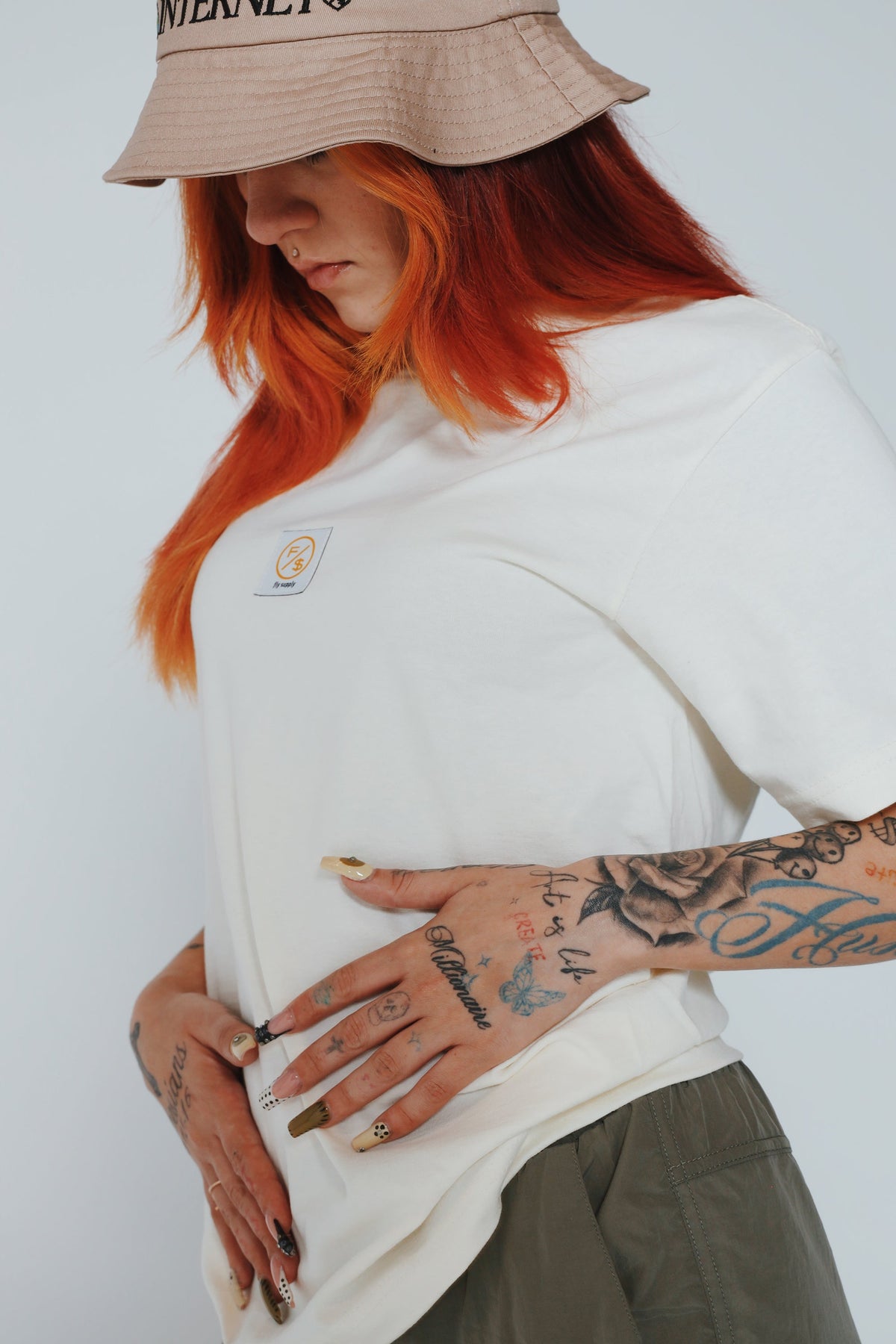 Patch Work Tee (Off White - Oversize)