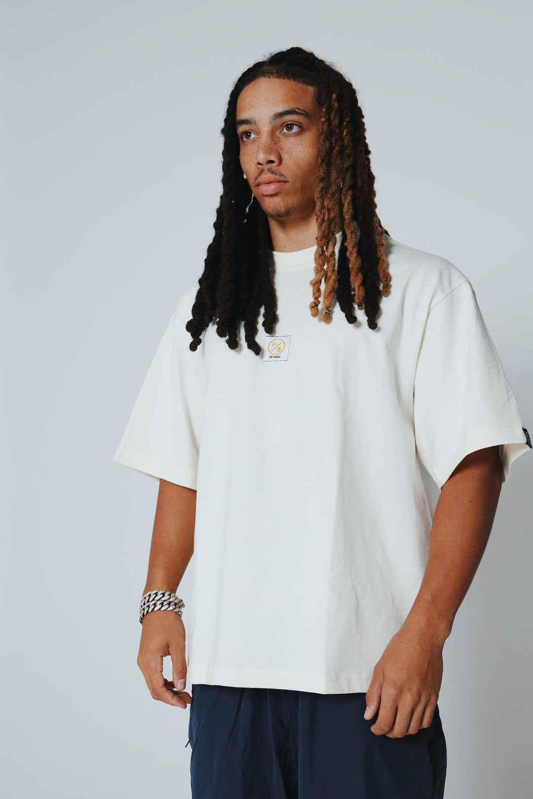 Patch Work Tee (Off White - Oversize)