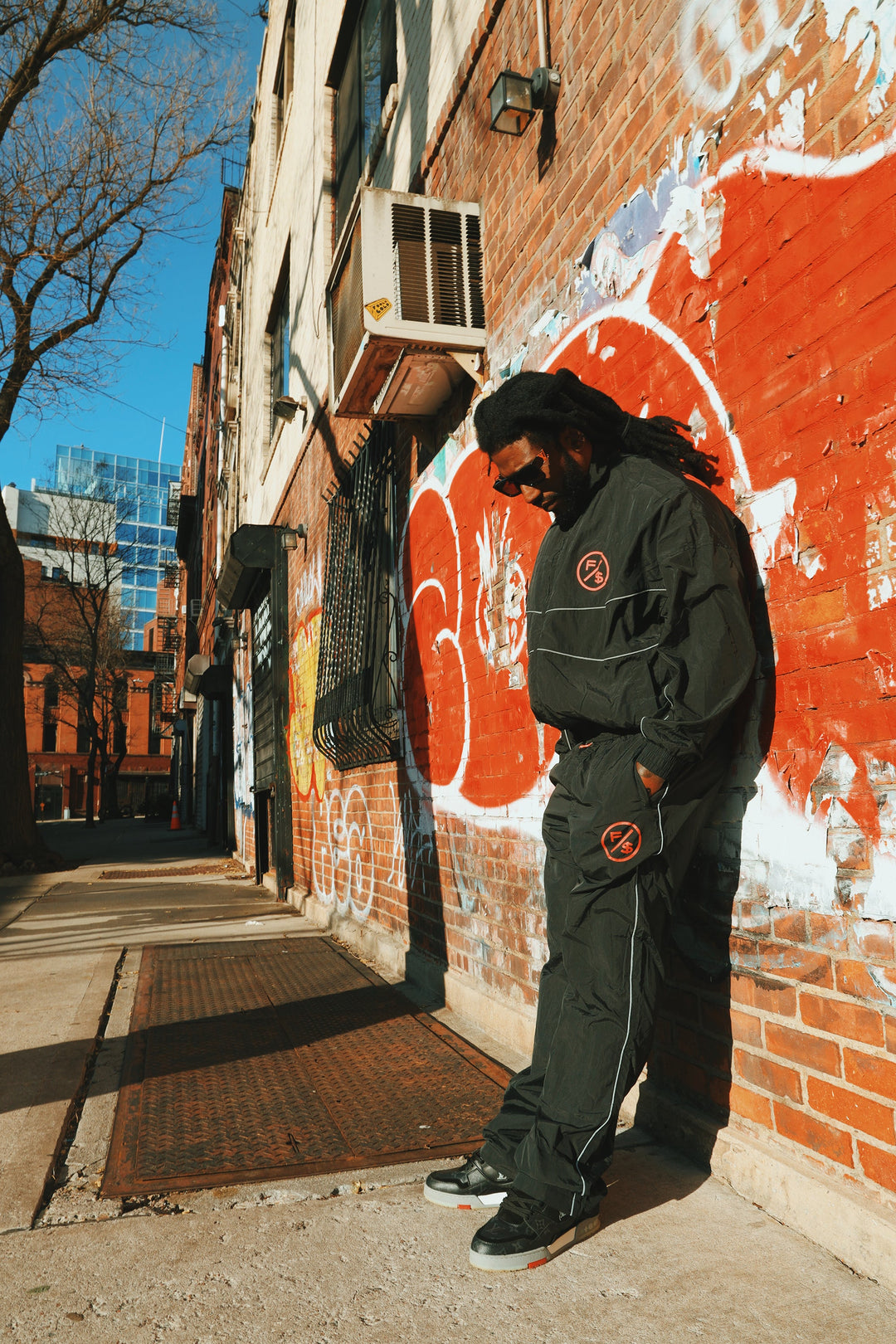 MOTION Nylon Pants, Black and Red