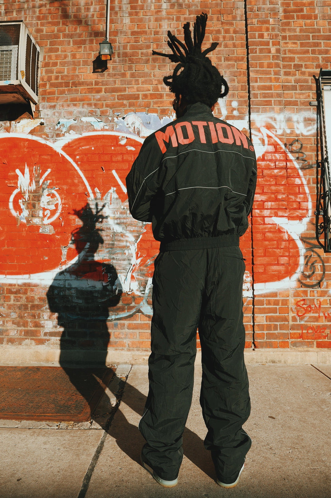 MOTION Nylon Pants, Black and Red