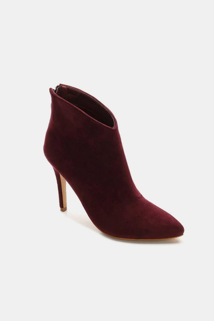 Suede Stiletto Ankle Booties