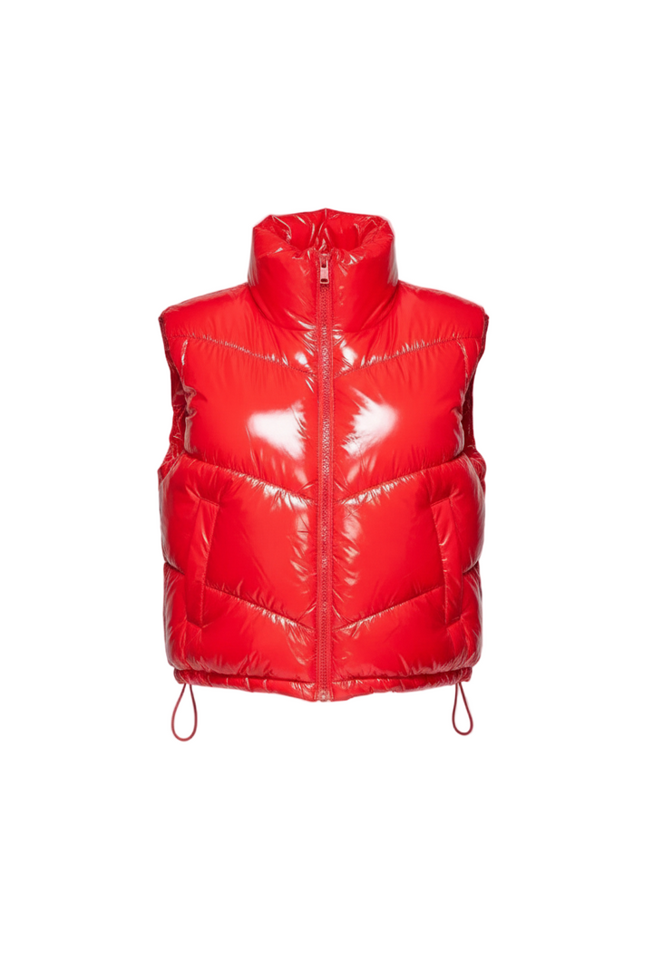 Shiny Bubble Vest, Red
