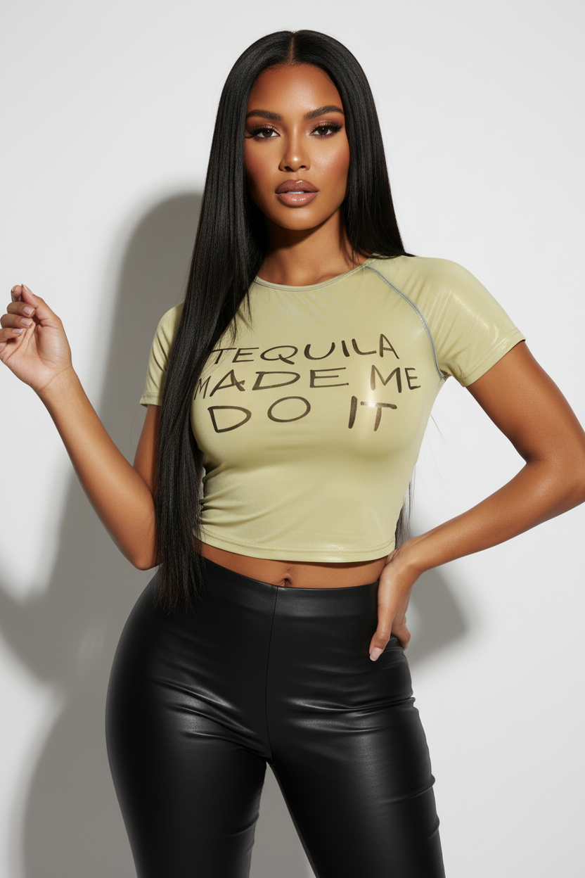 Tequila Mesh Crop Top