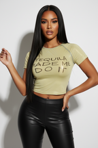 Tequila Mesh Crop Top
