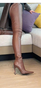 Sleek Thigh-High Fashion Boots