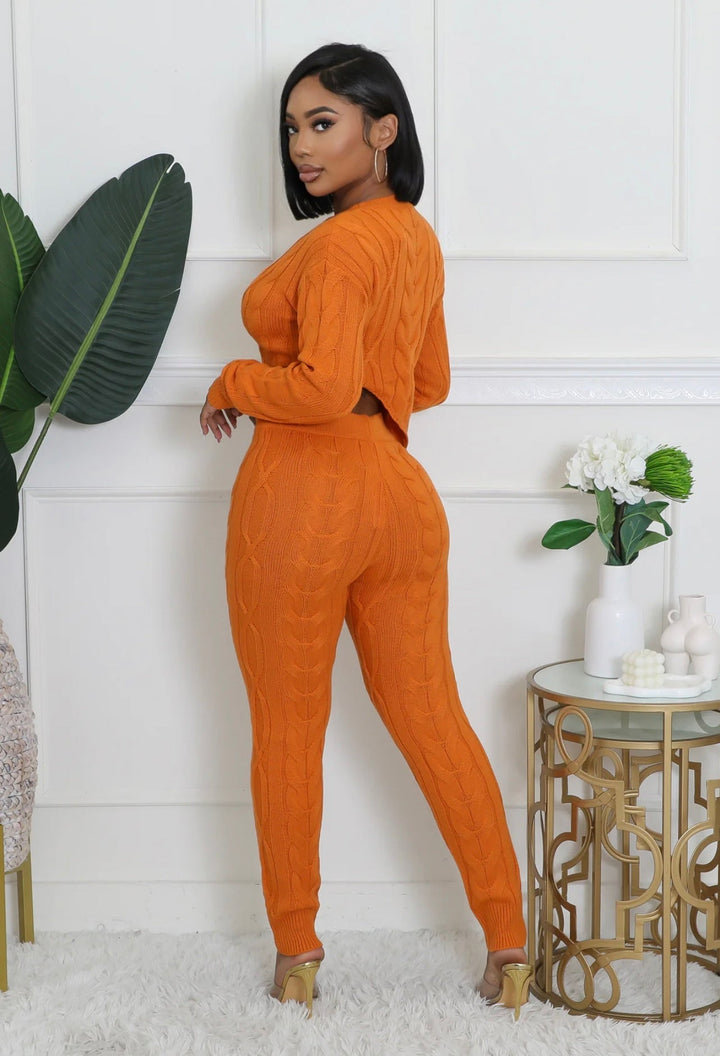 Vibrant Sweater Pants Set