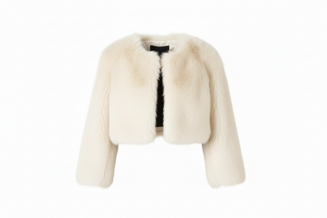 Fluffy Faux Fur Jacket, Size Large