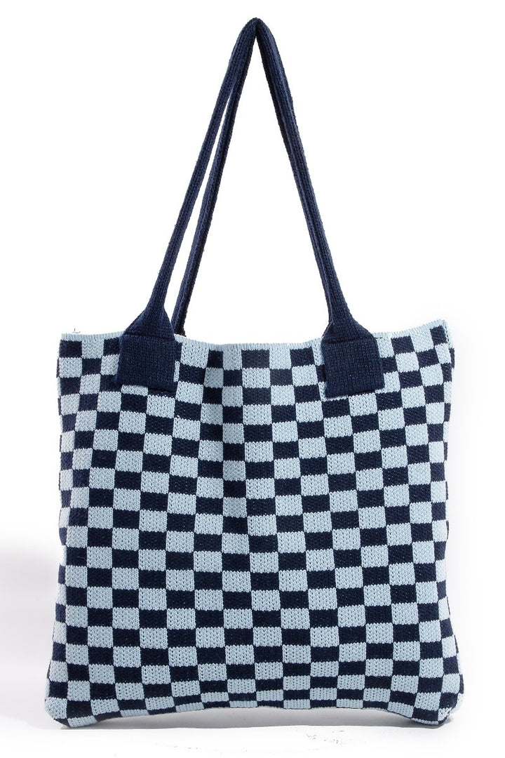 Checkered Pattern Tote Bag