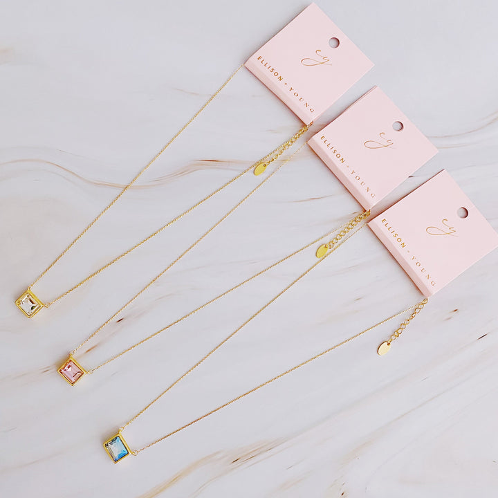 Sweet Square Pendant Necklace