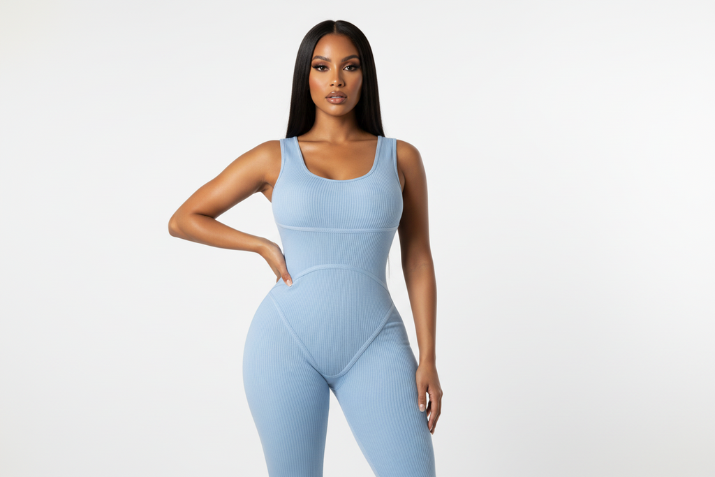 Knit Ribbed Bodycon Jumpsuit