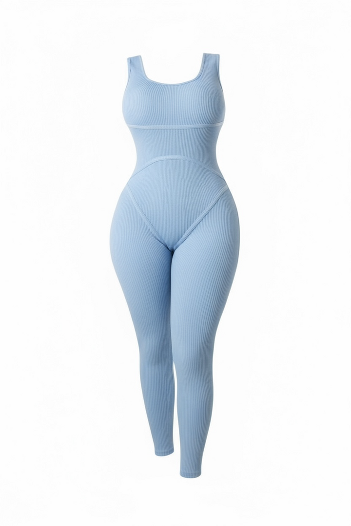 Knit Ribbed Bodycon Jumpsuit