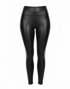 Faux Leather Waist Cinching Pants