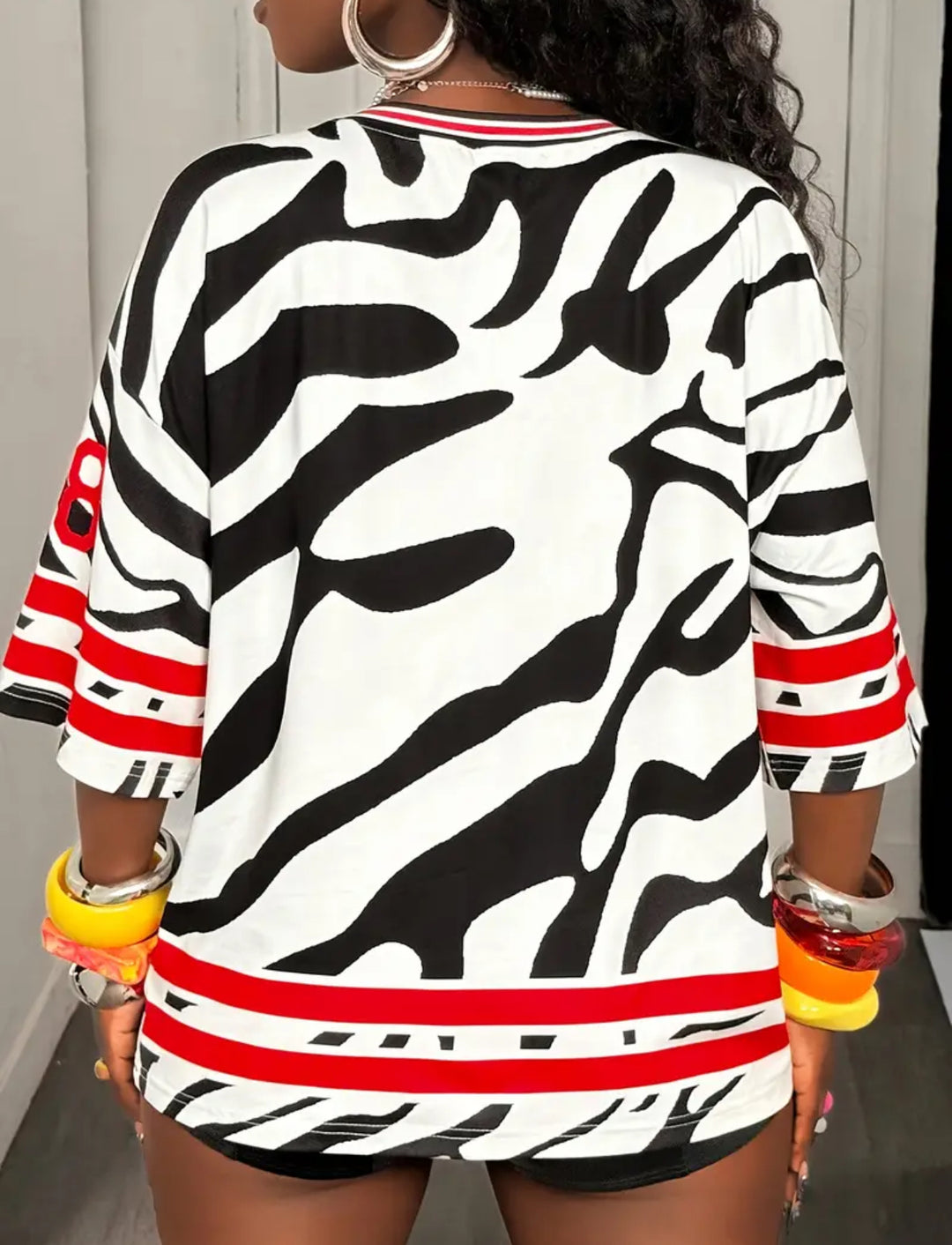Zebra Print Graphic Shirt