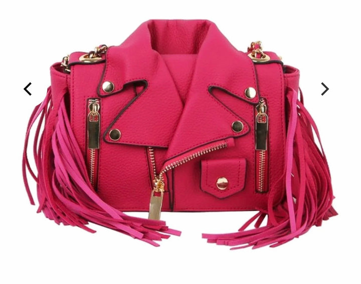 Abstract Moto Jacket Bag