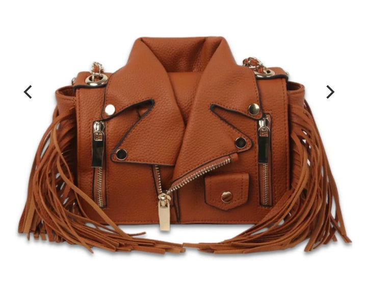 Abstract Moto Jacket Bag